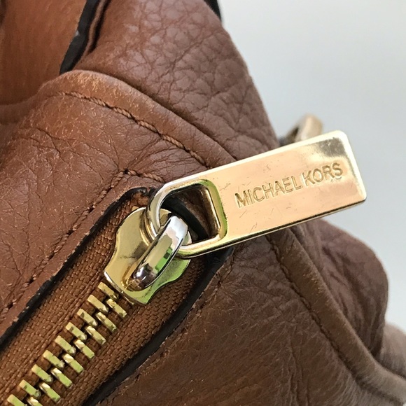 SOLD❌Michael Kors Cognac Leather Weston Satchel - Picture 16 of 16